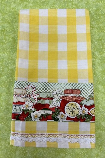 Summer Strawberry Applique Towel Kit