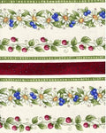 Summertime Border Stripe Berries Y0175-2 White