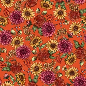 Sweater Weather Flowers MAS10031 O Orange