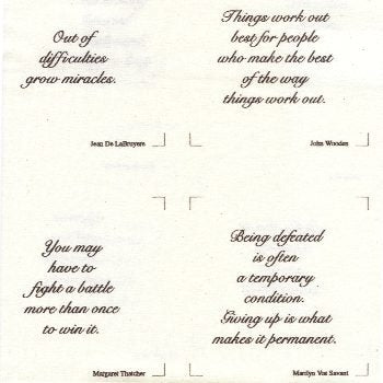Talking Quilt Mini Words of Hope Quotes