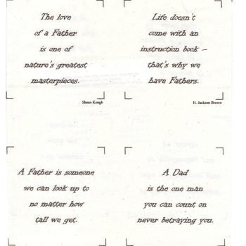 Talking Quilts Mini Dad Quotes 3 1/2 inch