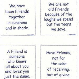 Talking Quilts Mini Friendship quotes  3 1/2
