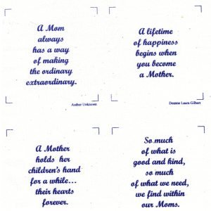 Talking Quilts Mini Mom Quotes 15 squares 3 1/2