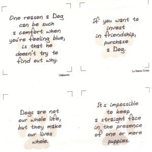 Talking Quilts Mini Puppydog Quotes15 squares 3 1/2
