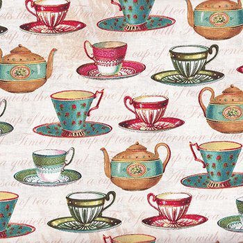 Tea Cups CA 3012 4C Cream Multi