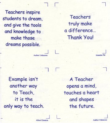 Teacher Mini Quotes 15 3.5" quotes