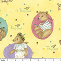 Teddy Bear for All Seasons Bears Flannel Pink Yellow  F2413  50