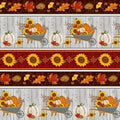 Thankful and Blessed Border Stripe a4665 39 Gray