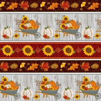 Thankful and Blessed Border Stripe a4665 39 Gray