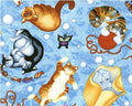 The Cat Party Tossed Blue 3411 18407 BLU1