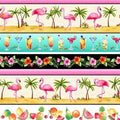Tickled Pink Flamingo Stripe DCX 9750 multi