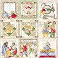 Tidings & Tales Fabric Story Book Panel Q1451-43214-257 15 Blocks 30" Taupe