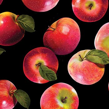 Tossed Apples 8325 12 black Kanvas Studios