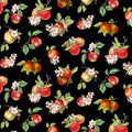 Tossed Apples with Leaves FRUIT-CD2863 Black