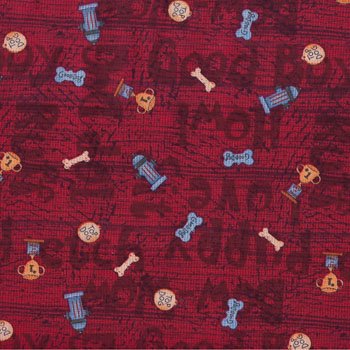 Tossed Dog Bones Maroon 67320