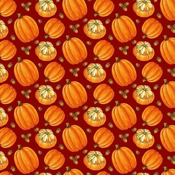 Turkey Talk Thanksgiving Tossed Pumpkins 737-83 Maroon