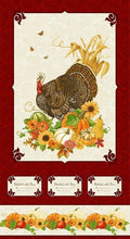 Turkey Talk Thanksgiving Turkey Panel  745P-83 Cream