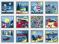 Weekend Retreat Nautical Panel 9580P 11 Cream