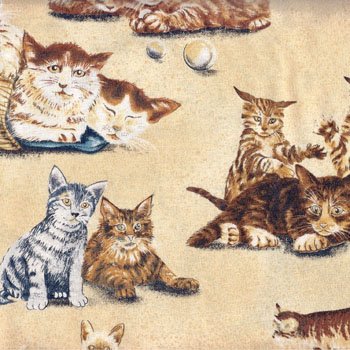 Whiskers and Paws Beige E413