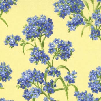 Wildflowers IV Floral Forget Me Nots Yellow 32364 16