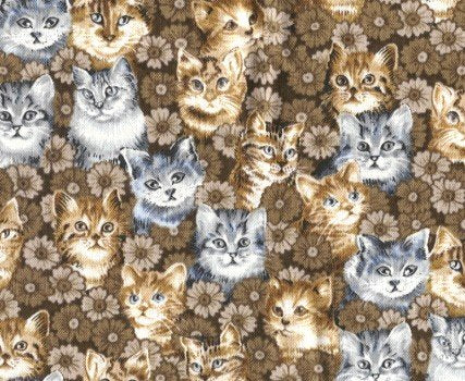 William Morris Cats Brown  F0368 06