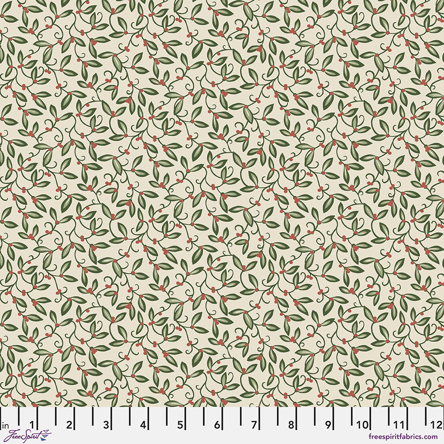 William Morris The Cotswold Holiday Collection Mistletoe - Cream  PWWM095.CREAM