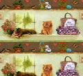 Window Cat Tails Border Stripe 24412 Multi