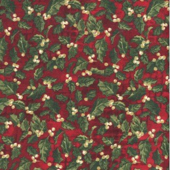 Winter Birds Holly on Red 35624 372