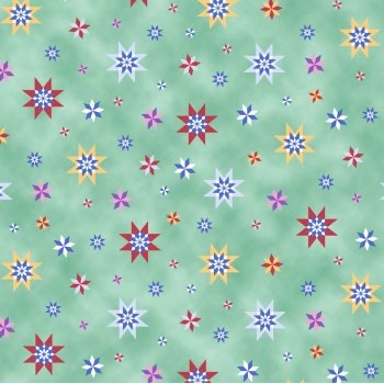 Winter Quilts Stars 241 Green