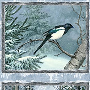 Winter Whispers Bird & Stream Panel 38513 427