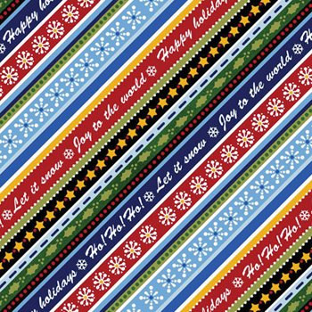 Winter Wishes Diagonal Stripes 03488 55 Multi
