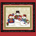 Winter Wishes Large Snowman Panel 03480 75 Red