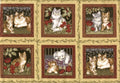 Wm Morris Cats Metallic Tan F0381 05