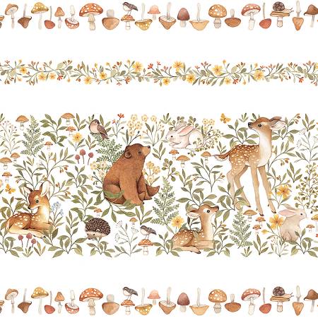 Woodland Friends Stripe ST-DNS3322WHITE