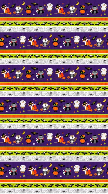 Woodland Haunt Border Stripe 21718 84 purple