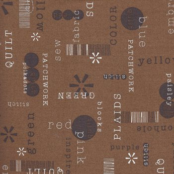 Word Play Patchwords Brown 02781 77B