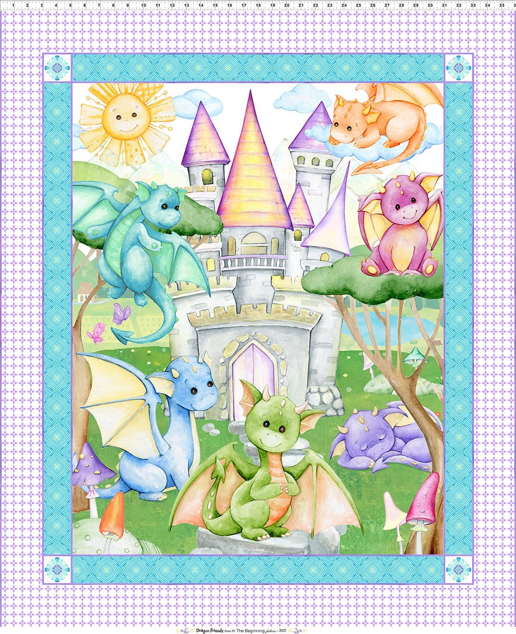 Dragon Friends Large Panel 36" x 43" 1DF-1