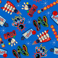 Rock N' Bowl Retro Bowling Royal Blue  2187 75