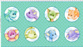 Dragon Friends Circle Panel 24" x 43" 2DF-1 each circle about 7" in diameter