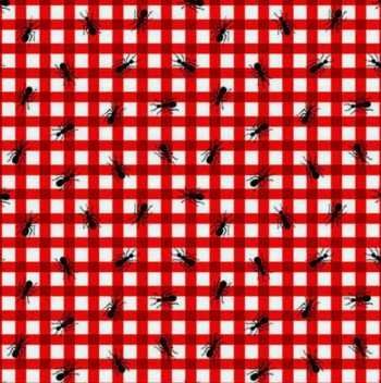 My Happy Place Picnic Ants On Gingham  6041 81 Red