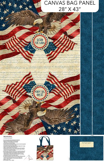 America 250 Stonehenge Heavy Weight Canvas Bag Panel 28" x 43" C28376-12