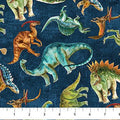 Dino Roar Tossed Dinosaurs DP28462-48 Blue