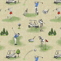 Tee Time  Digital Golf Toile Y4778-60 Dark Butter