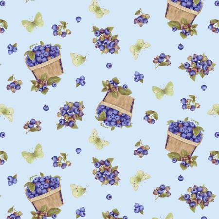 Berrylicious Blue Tossed Baskets and Berries 1577-17