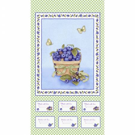 Berrylicious Blueberry Green/ Blue Panel 24 Inch 1585P-67