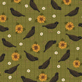 Birds Leaves And Blooms Crows 1305844B Green
