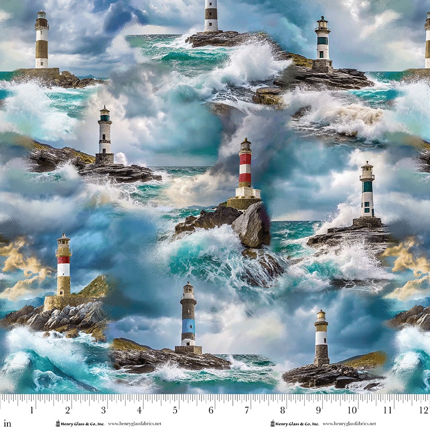 Coastal Guardians Tossed Lighthouses 2190-71 Blue/Multi