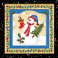 Frosty Friends 15 Blocks 7"x7" 358912 Black