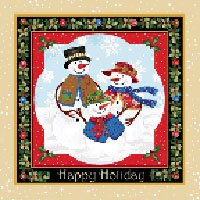Frosty Friends 15 Blocks ~7"x7" 3589 7 Ivory