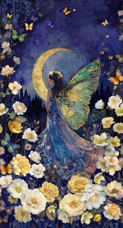 Lumiere Fairy floral Panel 24in CD4350-MULTI